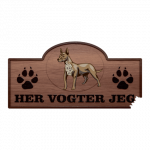 Her Vogter Jeg - Sticker - Mexicansk Hårløs Hund