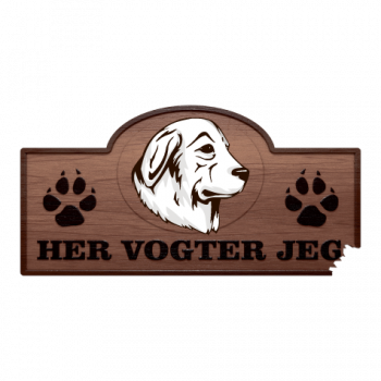Her Vogter Jeg - Sticker - Maremma Sheepdog