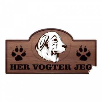Her Vogter Jeg - Sticker - Maremma Sheepdog Her Vogter Jeg - Sticker - Maremma Sheepdog