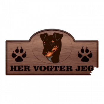 Her Vogter Jeg - Sticker - Manchester Terrier