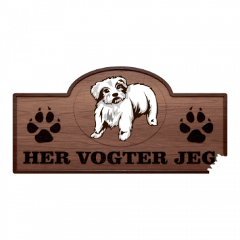 Her Vogter Jeg - Sticker - Malteser Her Vogter Jeg - Sticker - Malteser