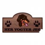 Her Vogter Jeg - Sticker - Lithuanian Hound