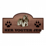 Her Vogter Jeg - Sticker - Lhasa Apso