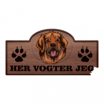 Her Vogter Jeg - Sticker - Leonberger Her Vogter Jeg - Sticker - Leonberger