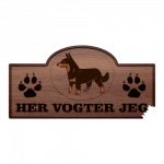 Her Vogter Jeg - Sticker - Lancashire Heeler