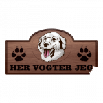 Her Vogter Jeg - Sticker - Kuvasz