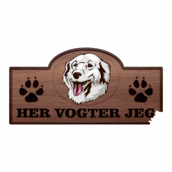Her Vogter Jeg - Sticker - Kuvasz Her Vogter Jeg - Sticker - Kuvasz
