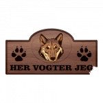 Her Vogter Jeg - Sticker - Kunming Ulvehund