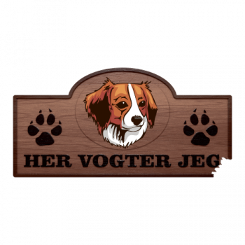 Her Vogter Jeg - Sticker - Kooikeren Her Vogter Jeg - Sticker - Kooikeren