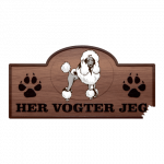 Her Vogter Jeg - Sticker - Konge Puddel