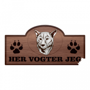 Her Vogter Jeg - Sticker - Kishu Her Vogter Jeg - Sticker - Kishu