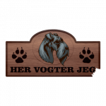 Her Vogter Jeg - Sticker - Kerry Blue Terrier