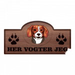 Her Vogter Jeg - Sticker - Kerry Beagle