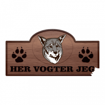 Her Vogter Jeg - Sticker - Jämthund Her Vogter Jeg - Sticker - Jämthund