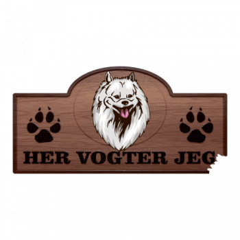 Her Vogter Jeg - Sticker - Japansk Spids