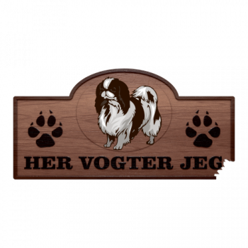 Her Vogter Jeg - Sticker - Japansk Chin