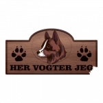 Her Vogter Jeg - Sticker - Islandsk Fårehund