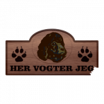 Her Vogter Jeg - Sticker - Irsk Vandspaniel