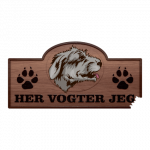 Her Vogter Jeg - Sticker - Irsk Ulvehund