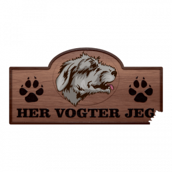 Her Vogter Jeg - Sticker - Irsk Ulvehund
