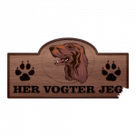 Her Vogter Jeg - Sticker - Irsk Setter