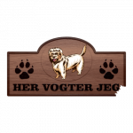 Her Vogter Jeg - Sticker - Hollandsk Smoushond