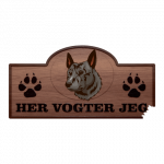 Her Vogter Jeg - Sticker - Hollandsk Shepherd