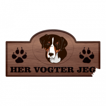 Her Vogter Jeg - Sticker - Grosser Schweizer Sennenhund