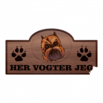 Her Vogter Jeg - Sticker - Griffon Bruxellois