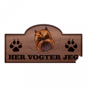 Her Vogter Jeg - Sticker - Griffon Bruxellois Her Vogter Jeg - Sticker - Griffon Bruxellois