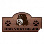 Her Vogter Jeg - Sticker - Griffon Bleu de Gascogne