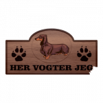 Her Vogter Jeg - Sticker - Gravhund