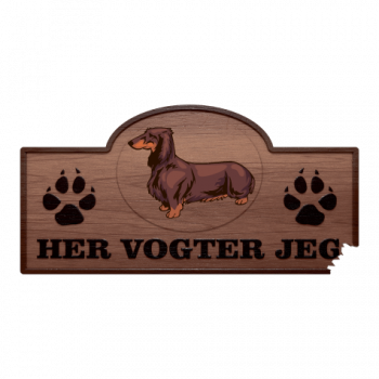 Her Vogter Jeg - Sticker - Gravhund