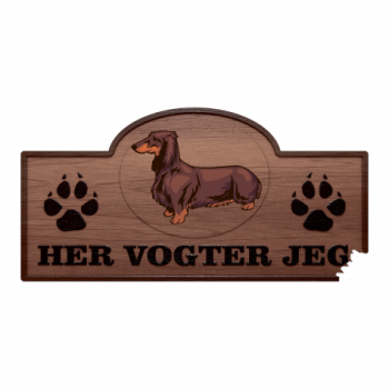 Her Vogter Jeg - Sticker - Gravhund Her Vogter Jeg - Sticker - Gravhund