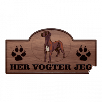 Her Vogter Jeg - Sticker - Granddanois Her Vogter Jeg - Sticker - Granddanois