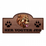 Her Vogter Jeg - Sticker - Georgisk Hyrdehund