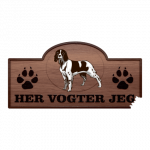 Her Vogter Jeg - Sticker - Fransk Spaniel