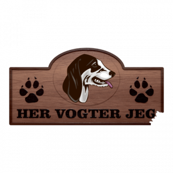 Her Vogter Jeg - Sticker - Français Blanc et Noir