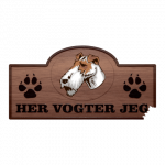 Her Vogter Jeg - Sticker - Fox Terrier (Ruhåret)