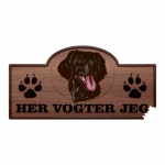 Her Vogter Jeg - Sticker - Flat-Coated Retriever