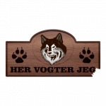 Her Vogter Jeg - Sticker - Finsk Lapphund