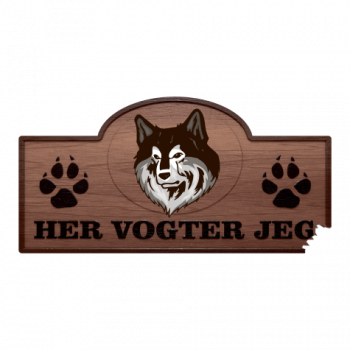 Her Vogter Jeg - Sticker - Finsk Lapphund