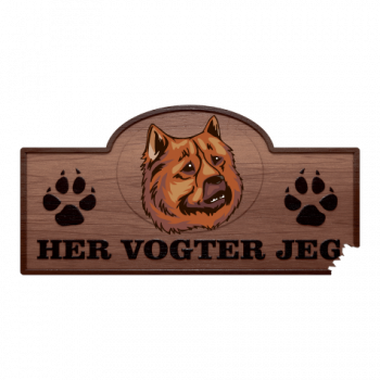 Her Vogter Jeg - Sticker - Eurasier Her Vogter Jeg - Sticker - Eurasier