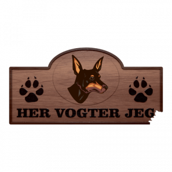 Her Vogter Jeg - Sticker - Engelsk Toy Terrier Her Vogter Jeg - Sticker - Engelsk Toy Terrier