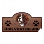 Her Vogter Jeg - Sticker - Engelsk Springer Spaniel