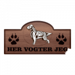 Her Vogter Jeg - Sticker - Engelsk Setter