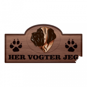 Her Vogter Jeg - Sticker - Engelsk Mastiff