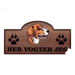 Her Vogter Jeg - Sticker - Engelsk Foxhound