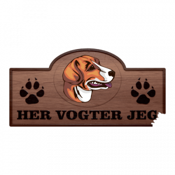 Her Vogter Jeg - Sticker - Engelsk Foxhound