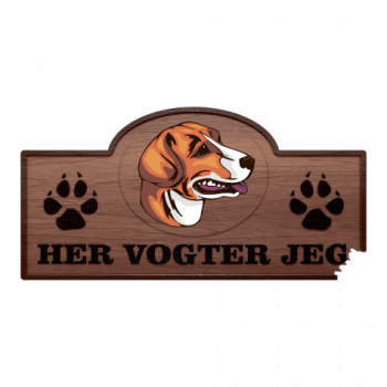 Her Vogter Jeg - Sticker - Engelsk Foxhound Her Vogter Jeg - Sticker - Engelsk Foxhound